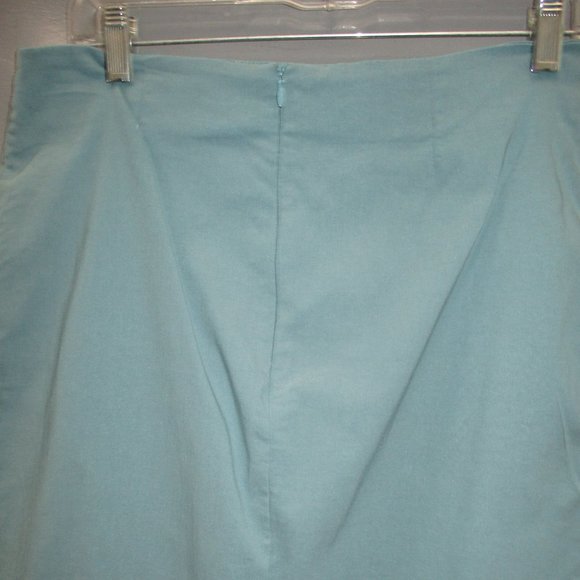 ASOS Women's Skirt Size 12 Turquoise Color Zipper Back Women's Skirt - Picture 9 of 10